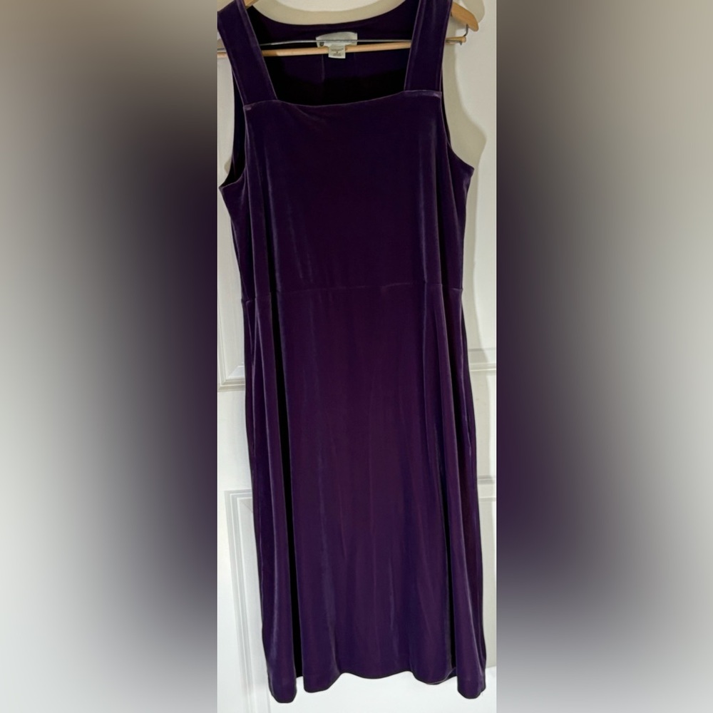 Whimsigoth Ella Simone Purple Velvet Sleeveless Dress
